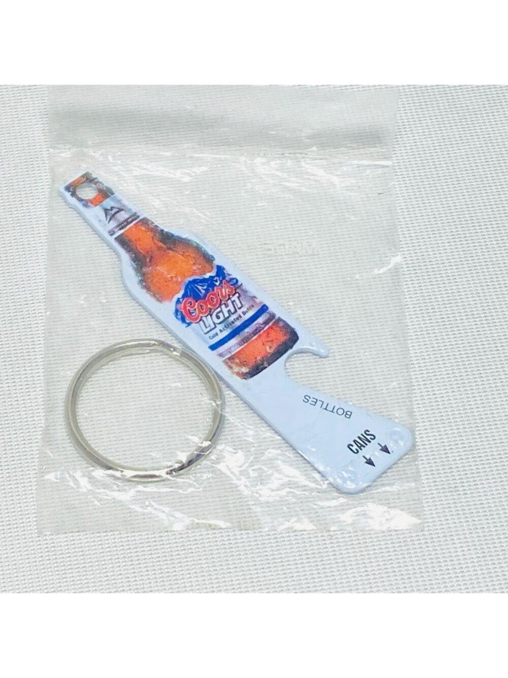 Vintage Coors Light Keychain Bottle/Can Opener Metal Beer Accessory  Sealed